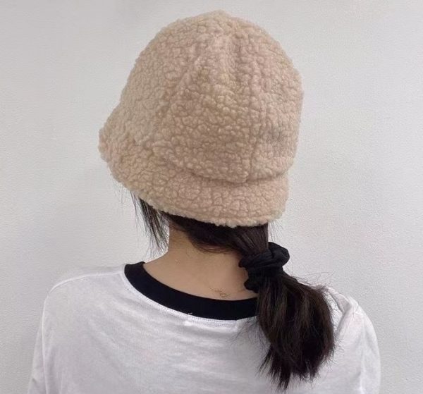【H12803】✈️正韓🛫簡單俏皮款 羊羔毛漁夫帽