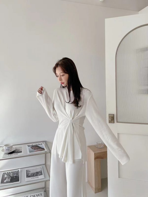 【S265501】✈️正韓🛫簡單不單調 柔軟棉質 可變化釦上衣
